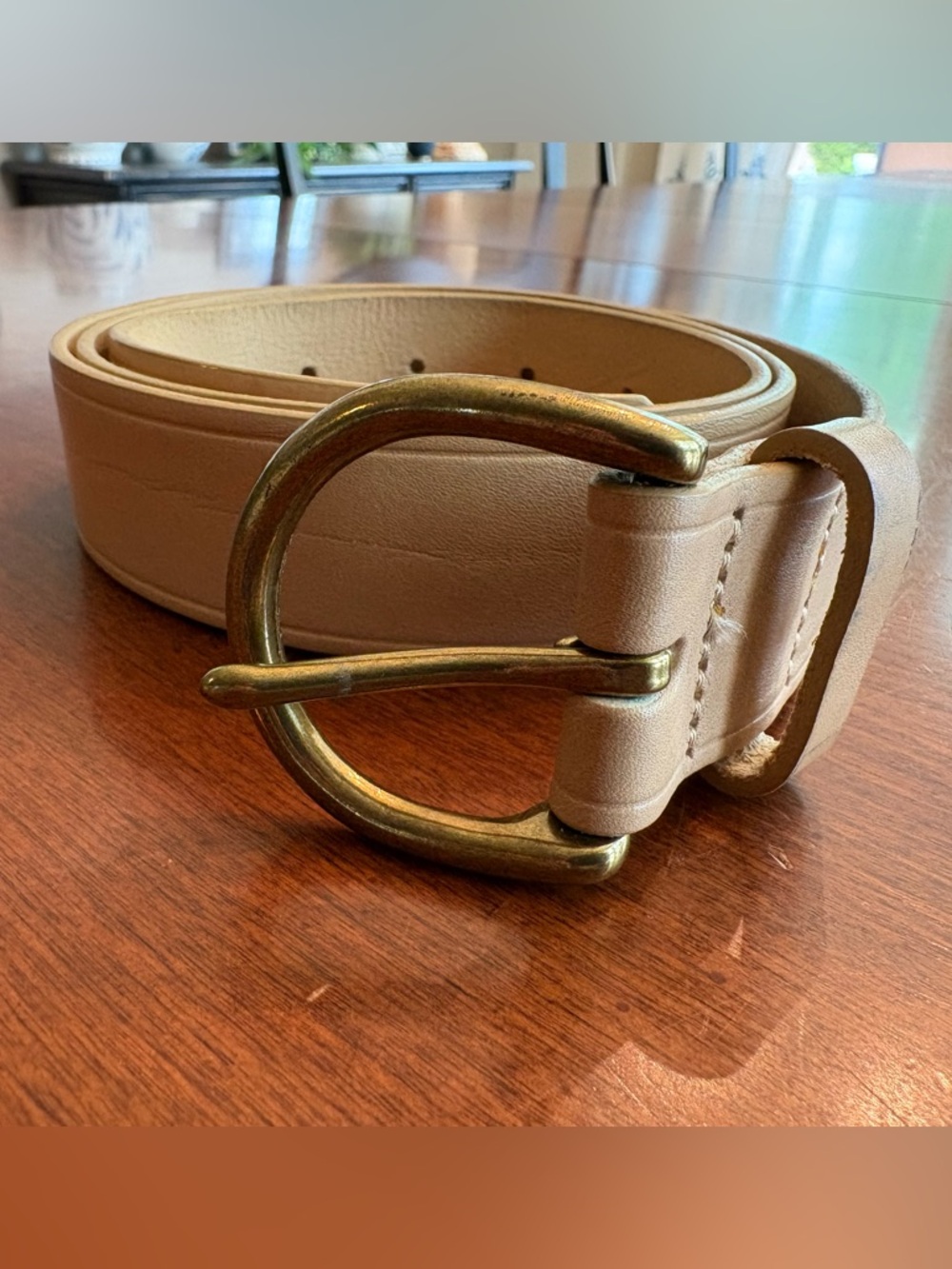 🤍 Madewell Italian Leather Belt – Women’s Large | Tan | 1.25” Wide